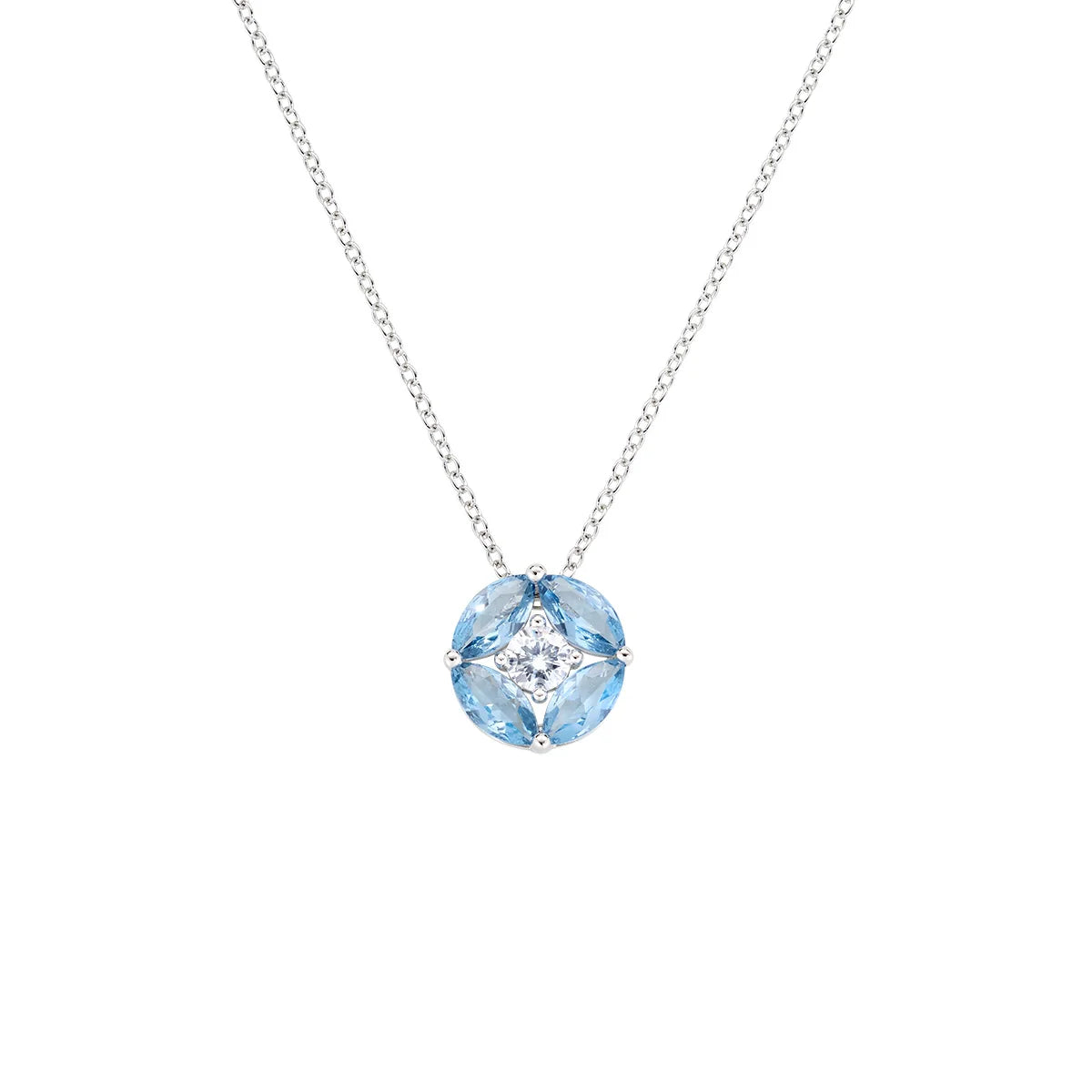 Collana Aura Blu London in Argento - CLPKABLBZ