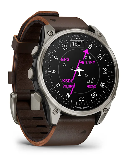 D2™ Mach 2 – 47 mm Titanium with Oxford Brown Leather Band - 010-02904-31
