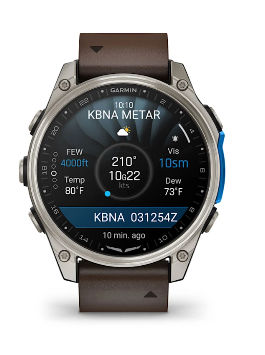 D2™ Mach 2 – 47 mm Titanium with Oxford Brown Leather Band - 010-02904-31