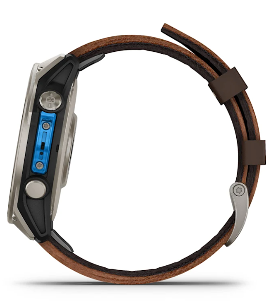 D2™ Mach 2 – 47 mm Titanium with Oxford Brown Leather Band - 010-02904-31