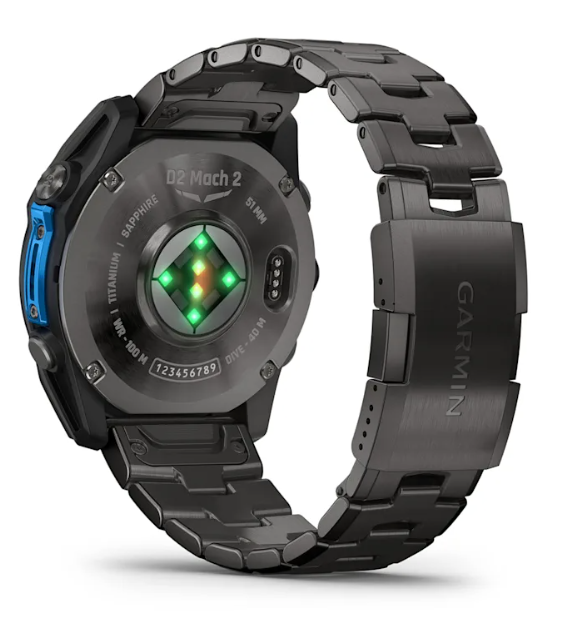 D2™ Mach 2 – 51 mm Carbon Gray DLC Titanium with Vented Titanium Bracelet - 010-02905-31