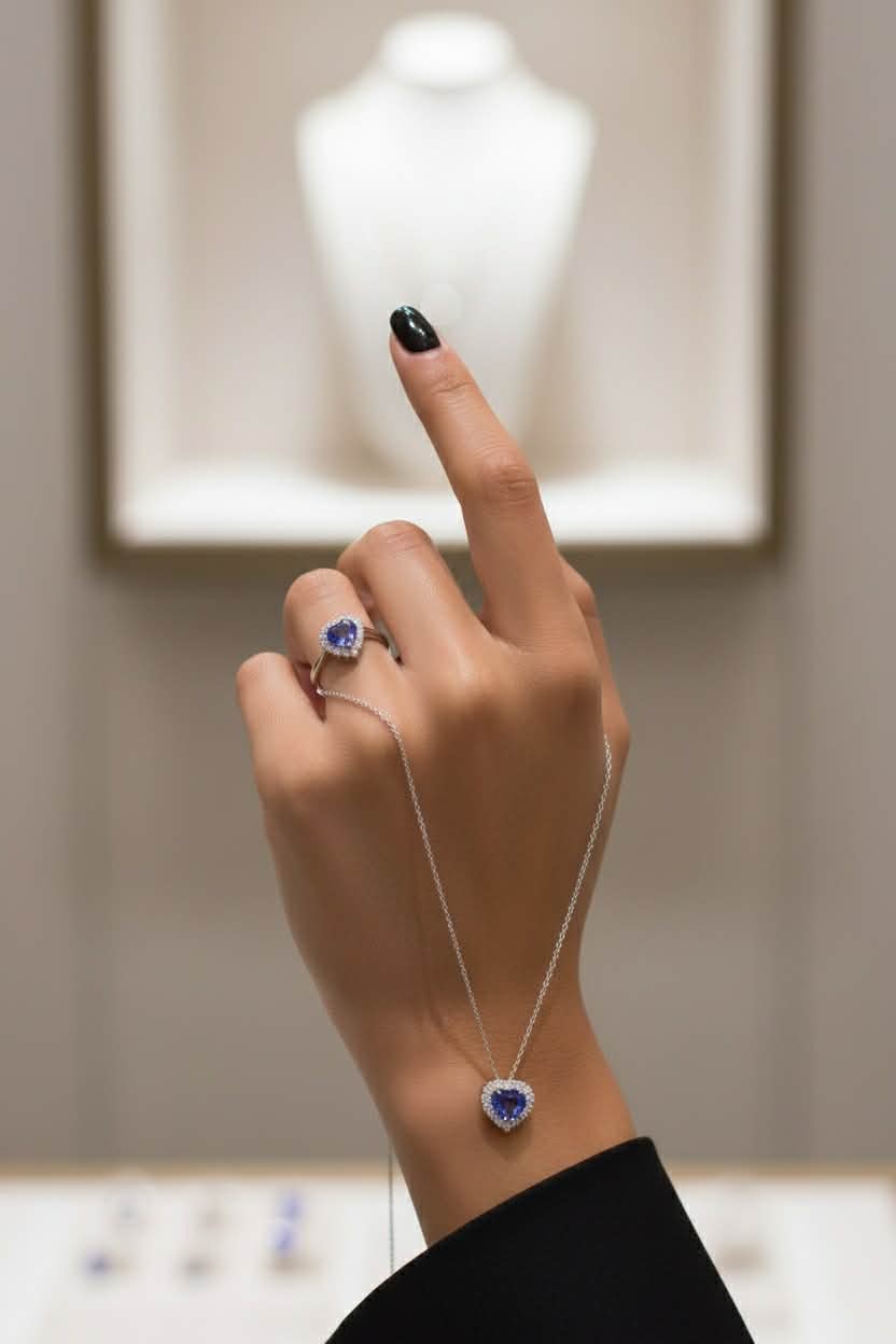 Anello con cuore di tanzanite e diamanti – Simmi Gioielli - Simmi Gioiellerie - Anelli