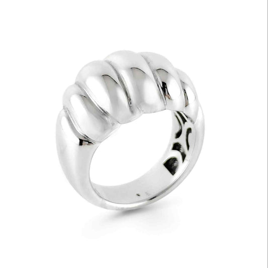 Anello croissant in oro bianco - Simmi Gioielli - Simmi Gioiellerie - Anelli