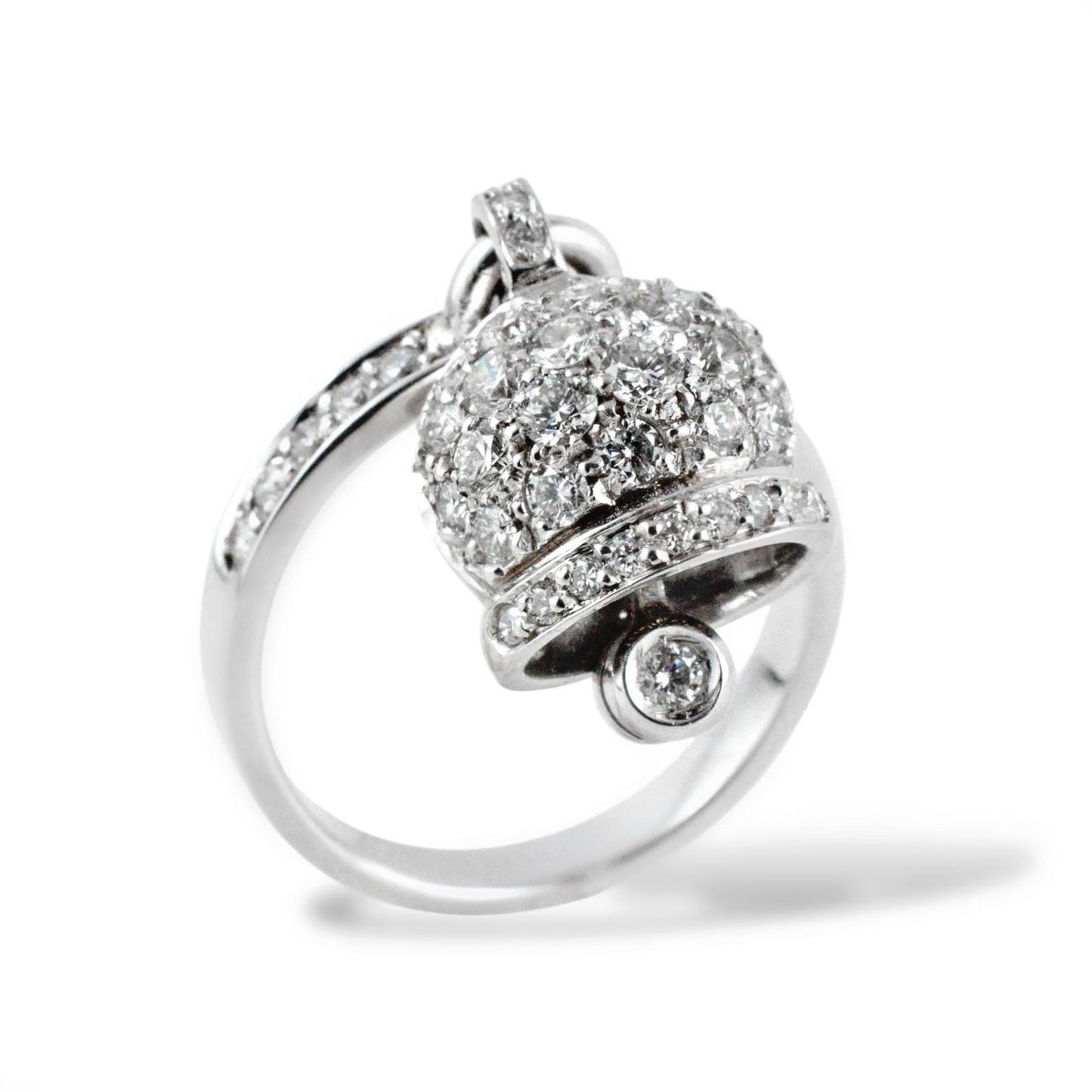 Anello da donna con campanella in oro e diamanti - Simmi Gioielli - Simmi Gioiellerie - Anelli