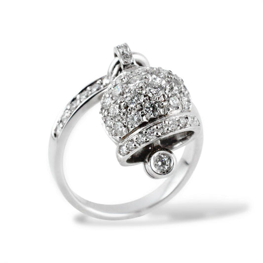 Anello da donna con campanella in oro e diamanti - Simmi Gioielli - Simmi Gioiellerie - Anelli