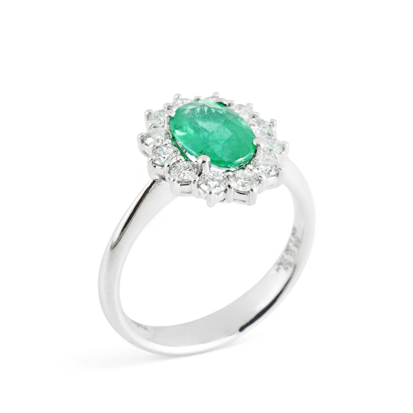 Anello da donna in oro con smeraldo e diamanti - Davite e Delucchi - Simmi Gioiellerie - Anelli