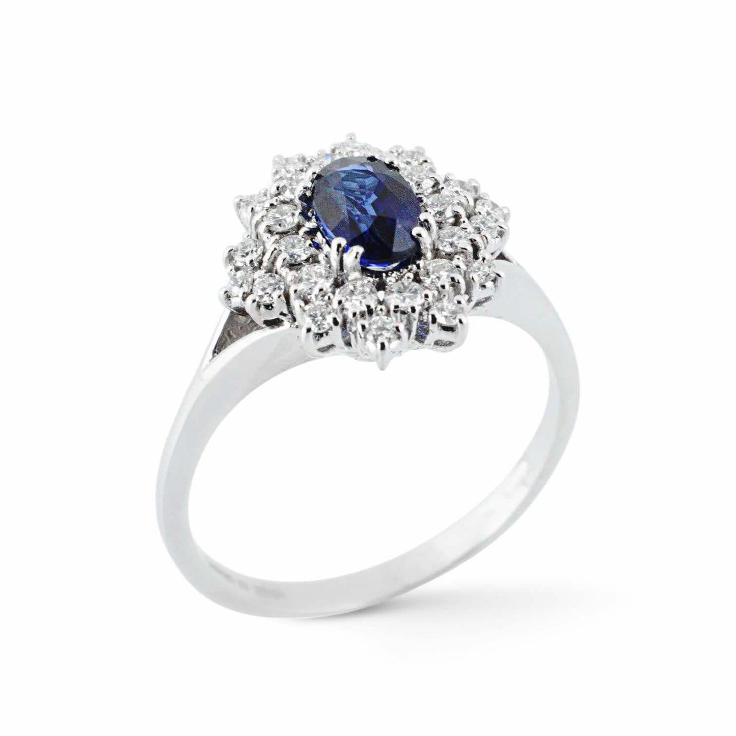 Anello da donna in oro con zaffiro e diamanti - Davite e Delucchi - Simmi Gioiellerie - Anelli