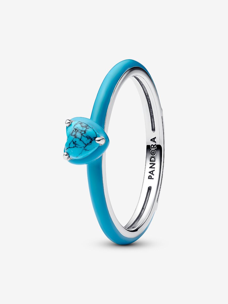 Anello Turquoise Chakra Heart Pandora ME - 193828C01 - Simmi Gioiellerie - Anelli