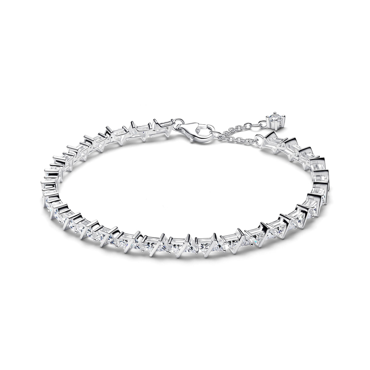 argento sterling bracciale con zirconia cubica trasparente - 595069C01 - Simmi Gioiellerie -Bracciali