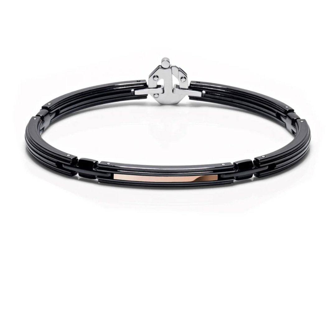 Bracciale avvolgente in pelle nera, Bracciale in pelle da uomo Bracciale avvolgente in pelle nera, Bracciale in pelle da uomo