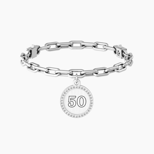 Bracciale 50 anni con catena maglie ovali - 731953 - Simmi Gioiellerie - Bracciali
