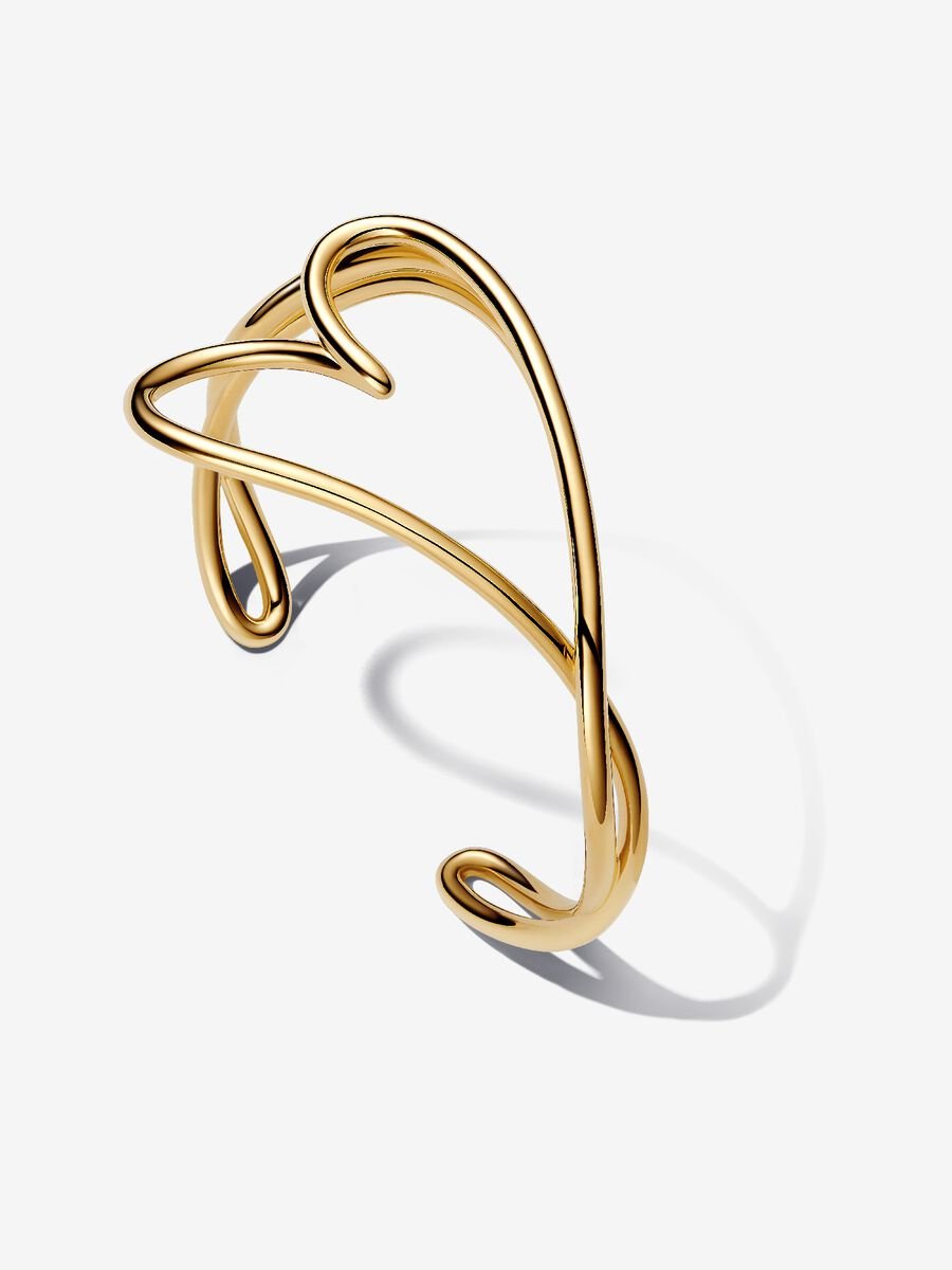 Bracciale Aperto Cuore Linea Sinuosa - 563808C00 - Simmi Gioiellerie - Bracciali