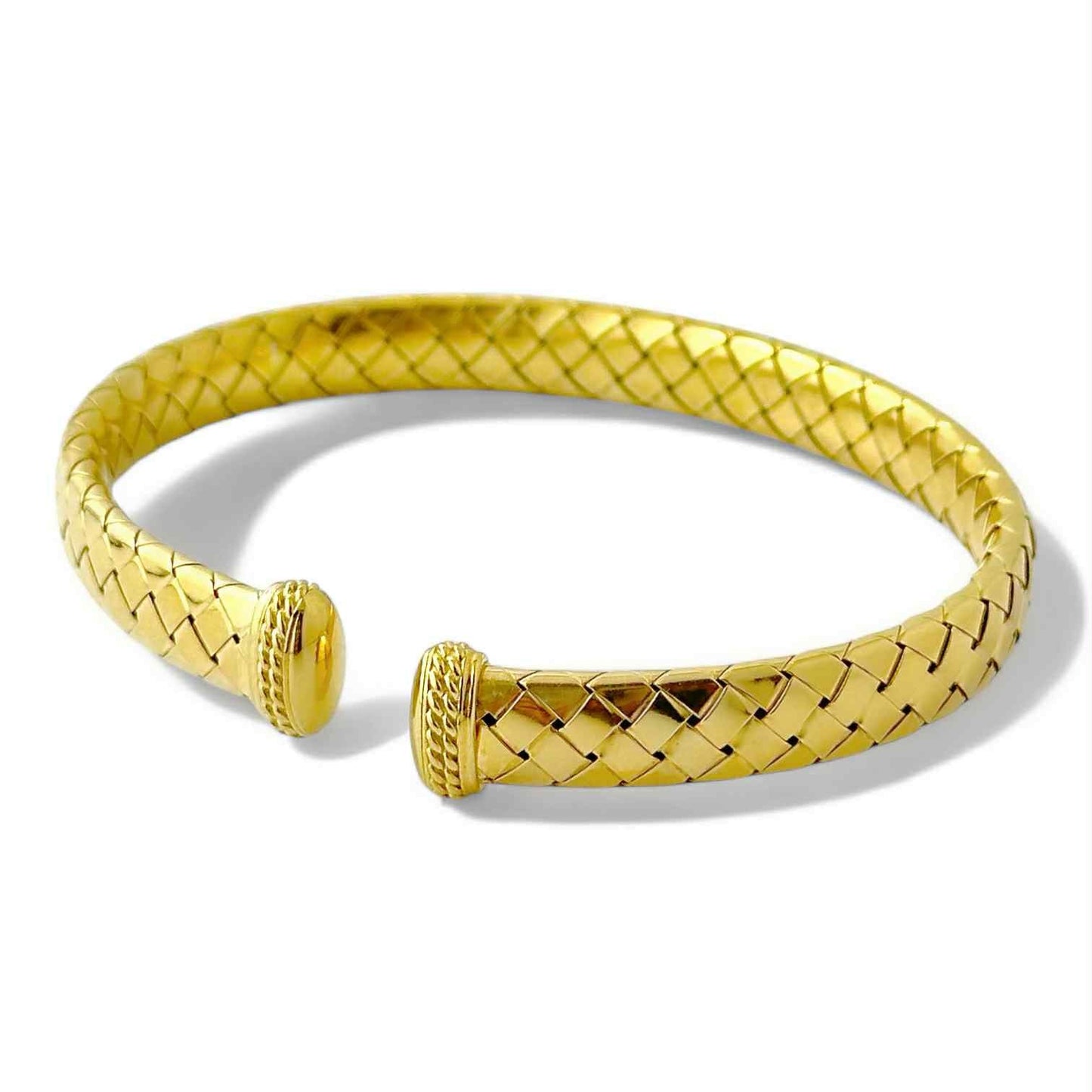 Bracciale bangle in argento dorato inciso - Simmi Gioielli - Simmi Gioiellerie - Bracciali