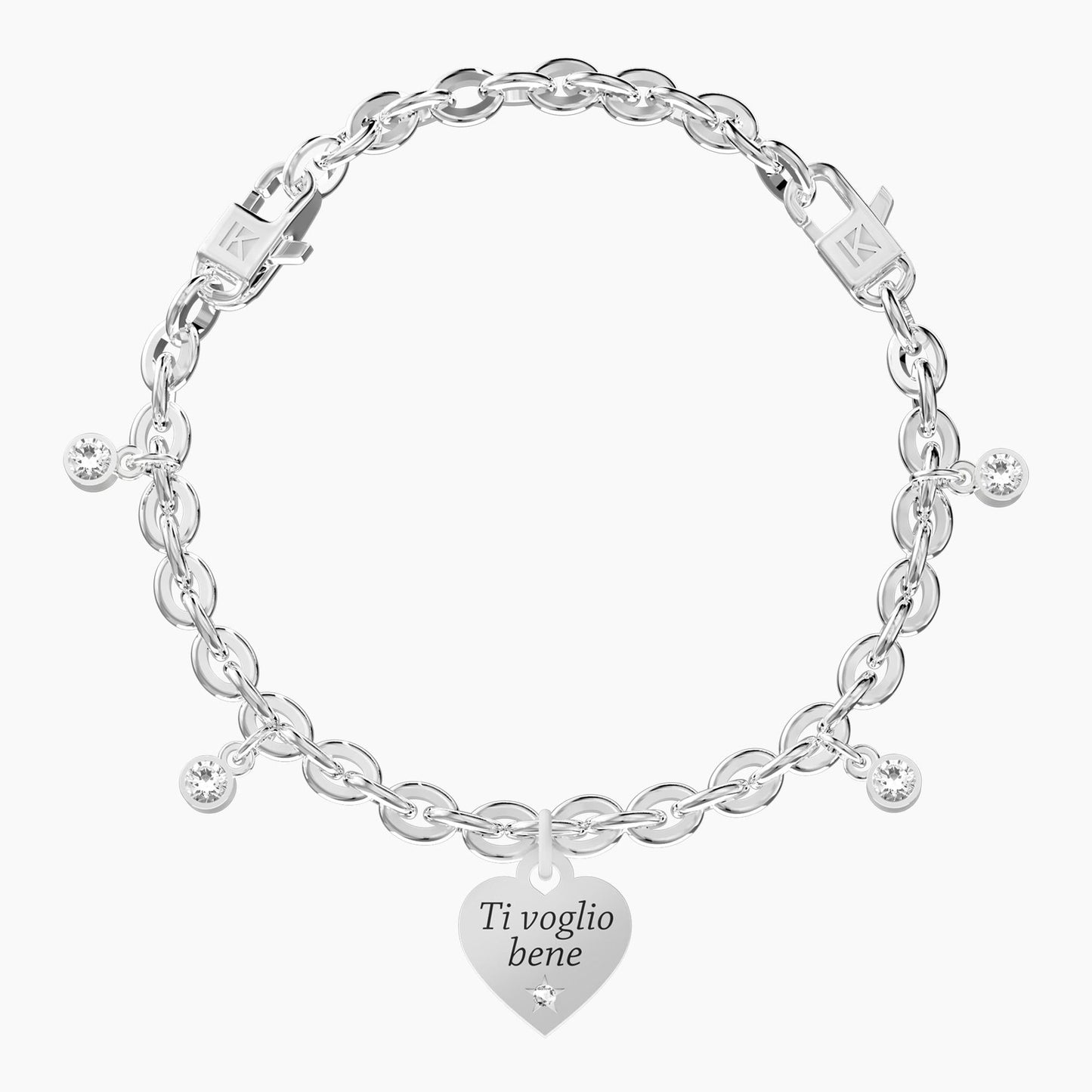 Bracciale regolabile con ciondolo cuore CUORE | TI VOGLIO BENE - 732278 - Simmi Gioiellerie -Bracciali