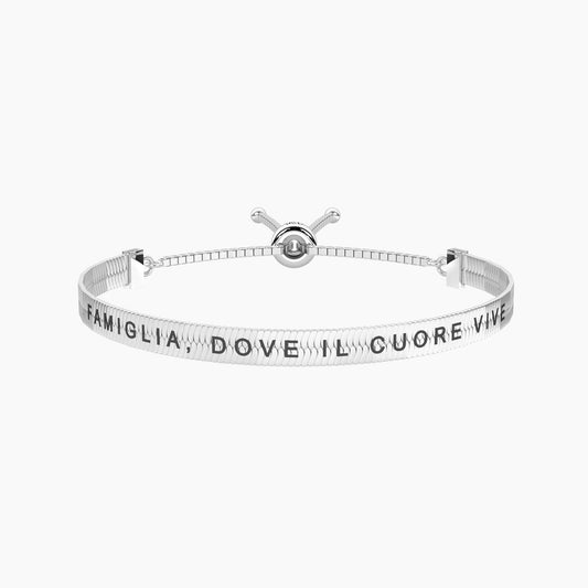 Bracciale regolabile con frase sulla famiglia - 732364 - Simmi Gioiellerie - Bracciali
