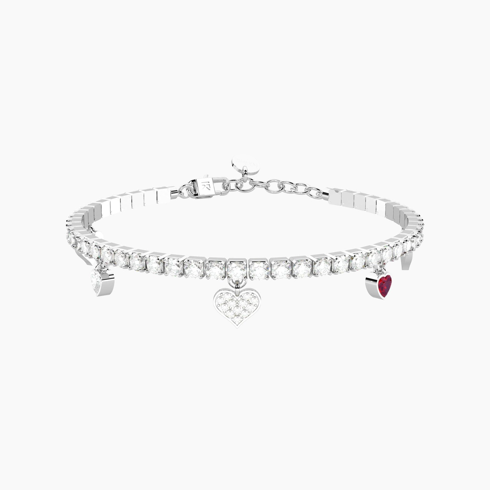Bracciale tennis con ciondoli cuore - 732361 - Simmi Gioiellerie - Bracciali