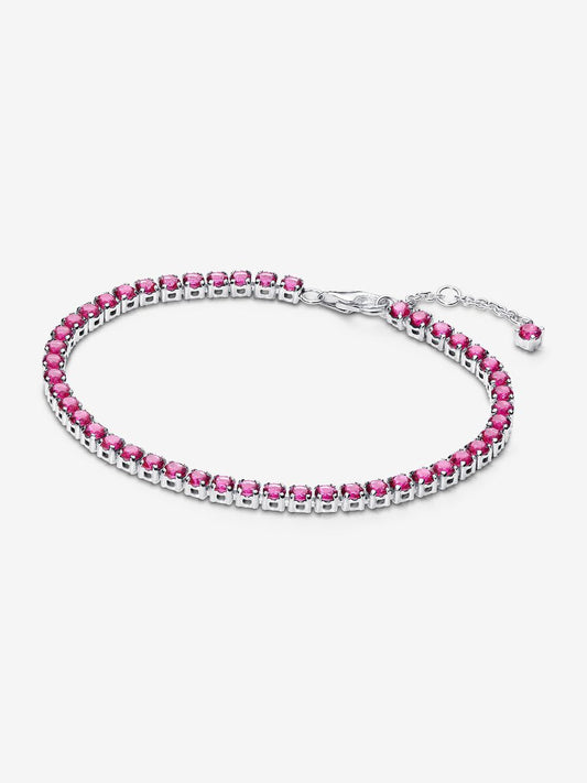 Bracciale Tennis Cristalli Rosa Scuro - 591469C04 - Simmi Gioiellerie - Bracciali
