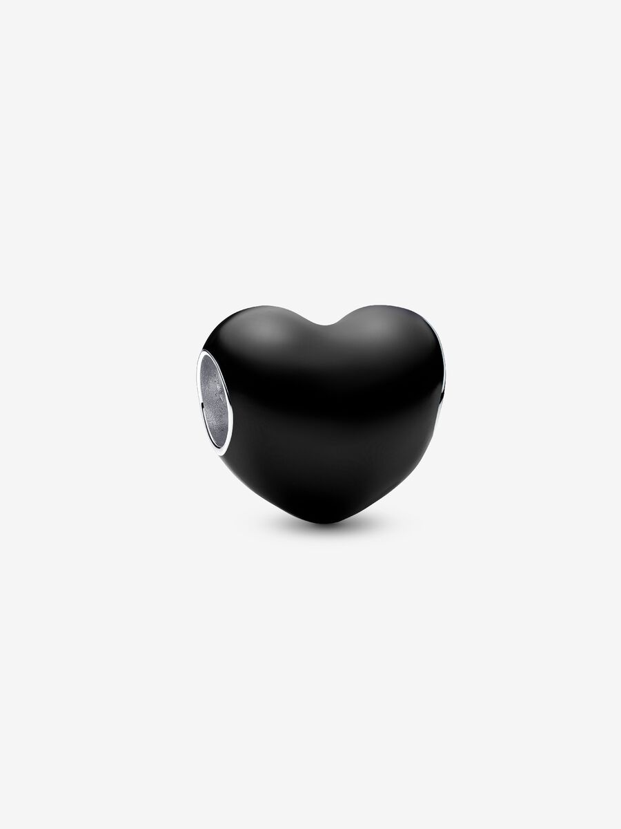 Charm Cuore Metallico Nero - 793337C04 - Simmi Gioiellerie - Charm