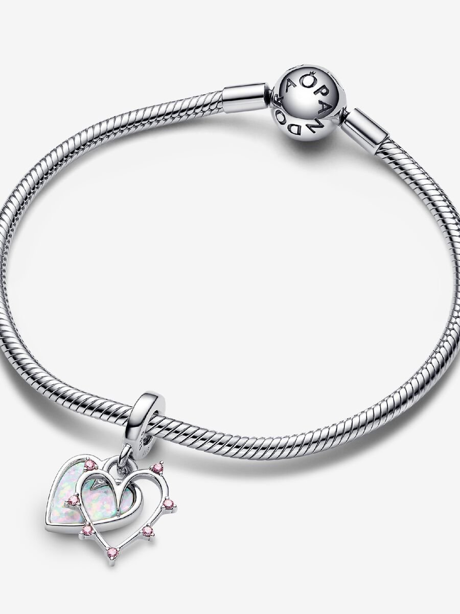 Charm Pendente Cuore dell'Amicizia Opale Argento Sterling 925 - 793434C01 - Simmi Gioiellerie - Charm