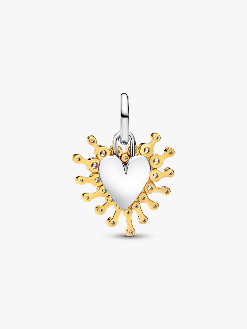 Charm pendente Cuore Luminoso doppio - 764141C01 - Simmi Gioiellerie - Charm