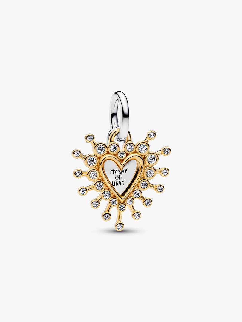 Charm pendente Cuore Luminoso doppio - 764141C01 - Simmi Gioiellerie - Charm
