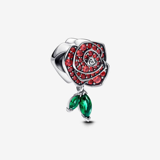 Charm Rosa Scintillante Rossa - 793201C02 - Simmi Gioiellerie -