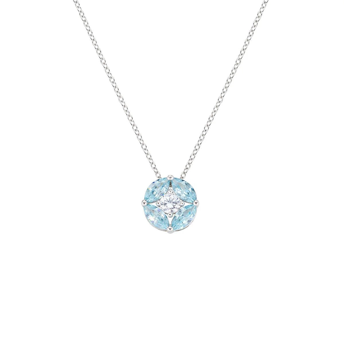Collana Aura Acquamarina in Argento - CLPKABACZ - Simmi Gioiellerie -Collane