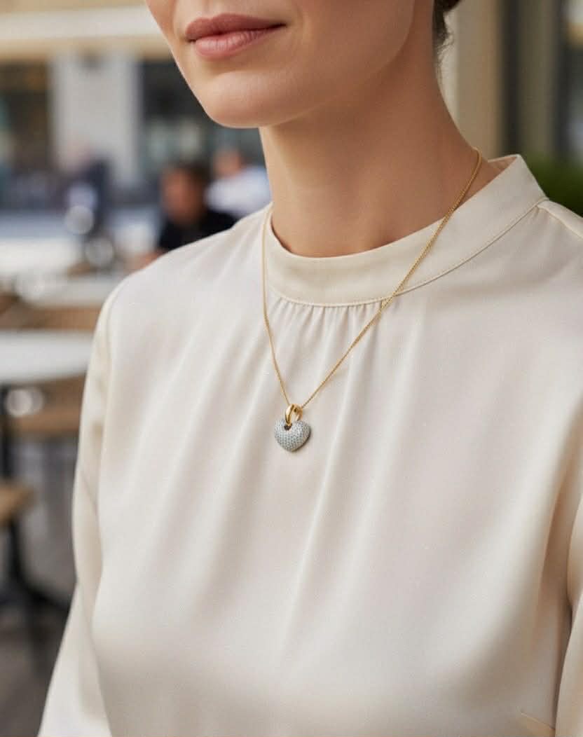 Collana Cuore in Oro con Diamanti - Davite & Delucchi - Simmi Gioiellerie - Collane