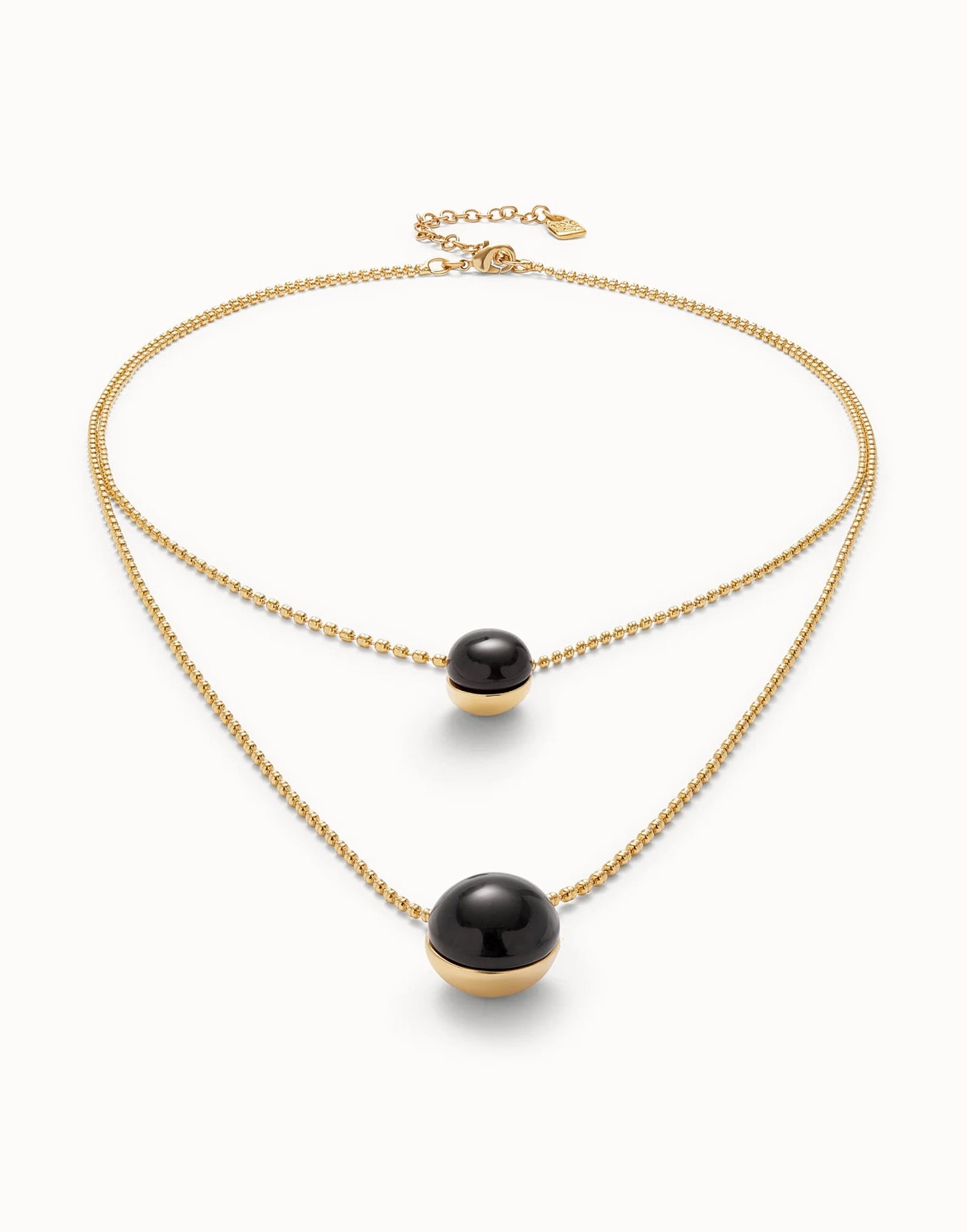 Collana da donna Uno de 50 Ciondolo placcato oro 18k con doppia catenina e cristalli di Murano - COL2003 - Simmi Gioiellerie - Collane