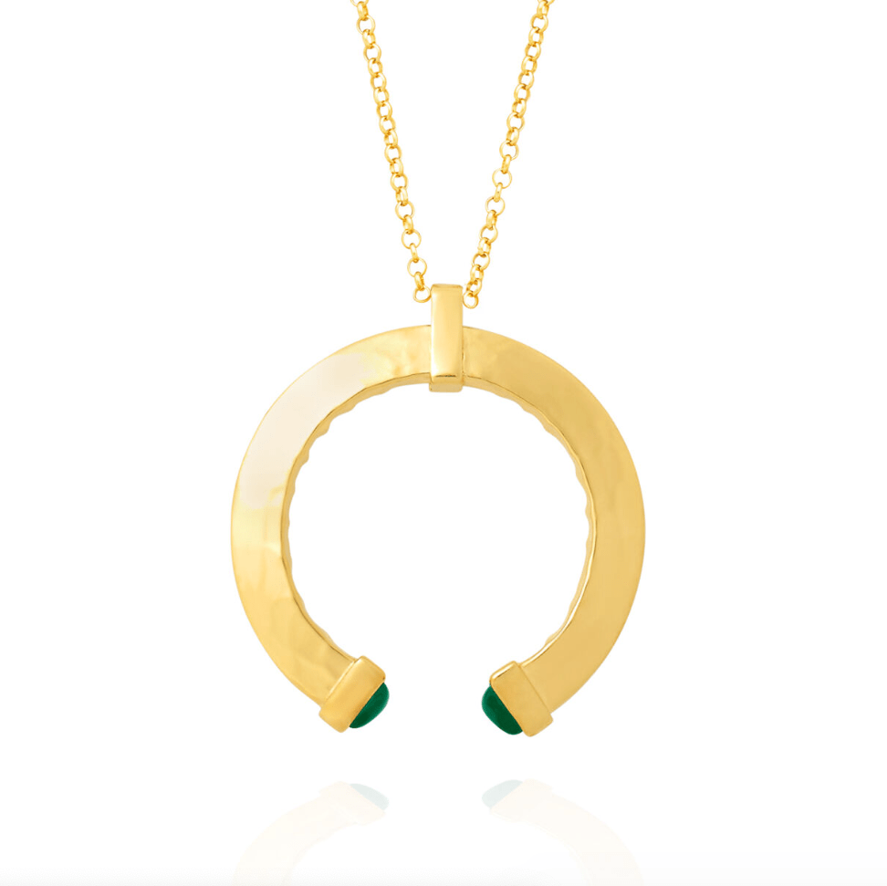 Collana Donna Giovanni Raspini Pendente Green Blade Dorato - 12300 - Simmi Gioiellerie - Ciondolo