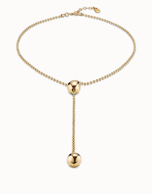 Collana donna Uno de 50 placcata oro 18k con catenina regolabile - Simmi Gioiellerie - Collane