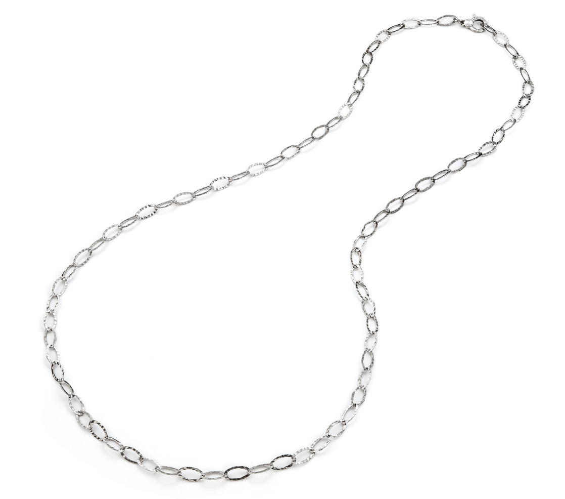 collana maglia ovale martellata - 6617 - Simmi Gioiellerie - Collane