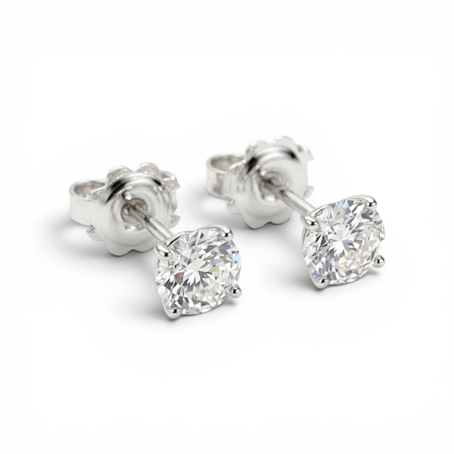 Orecchini Punto Luce Diamanti in Oro Bianco 18kt con Certificazione GIA - Simmi Gioielli - Simmi Gioiellerie -Orecchini