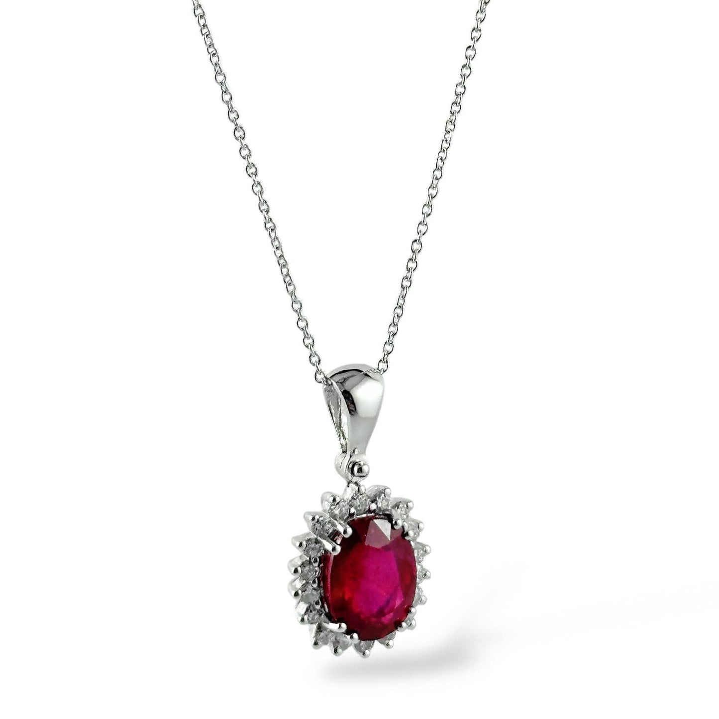 Pendente da donna in oro con rubino e diamanti - Simmi Gioielli - Simmi Gioiellerie - Collane