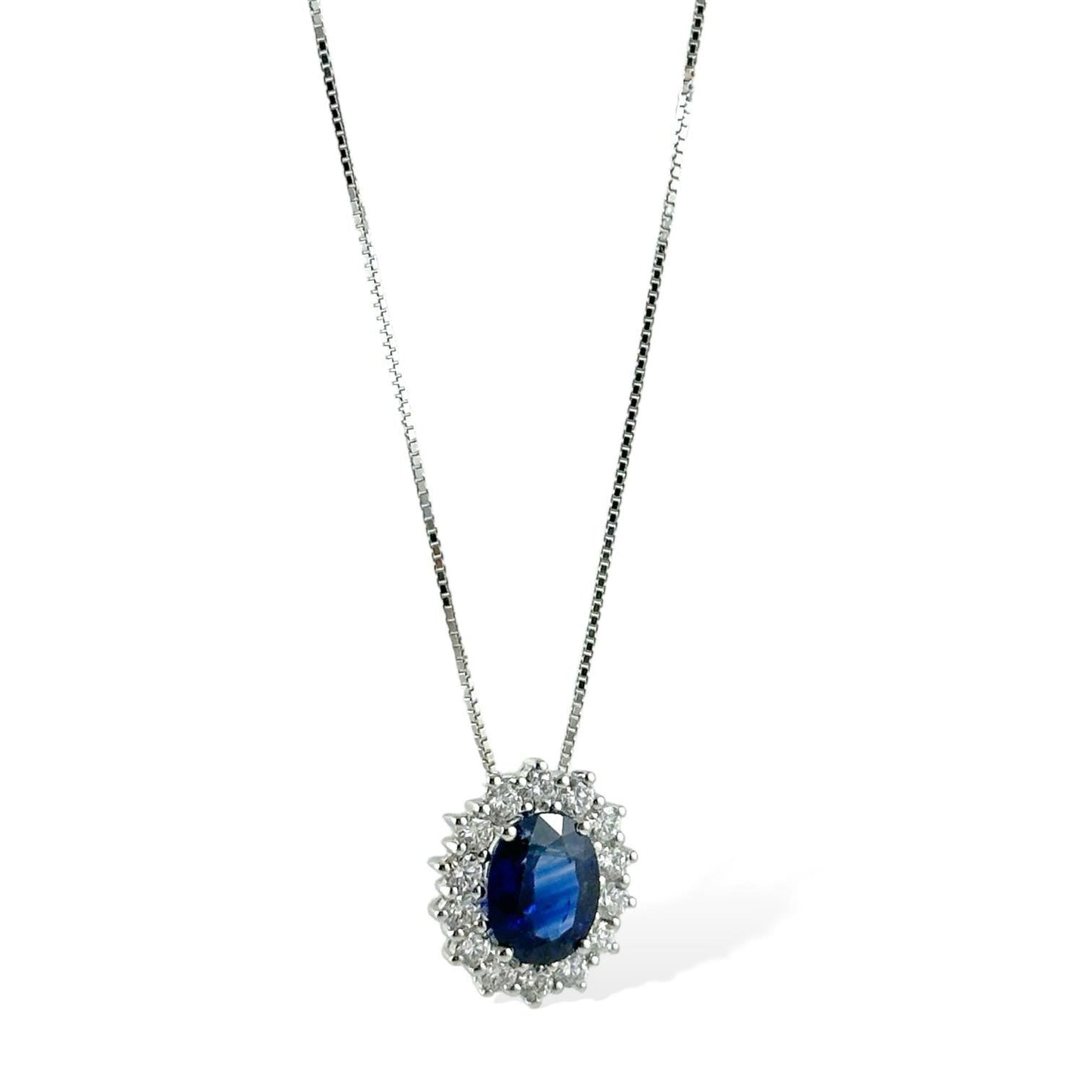 Pendente in oro con zaffiro e brillanti - Davite e Delucchi - Simmi Gioiellerie - Collane