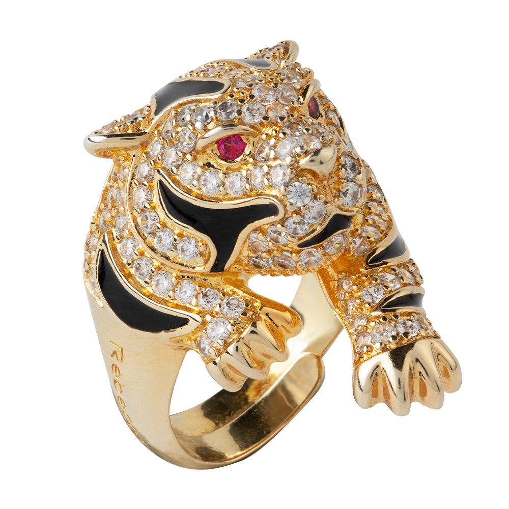 Rebecca Gioielli Anello Tigre Urban Jungle - BUJAOB05 - Simmi Gioiellerie - Anelli