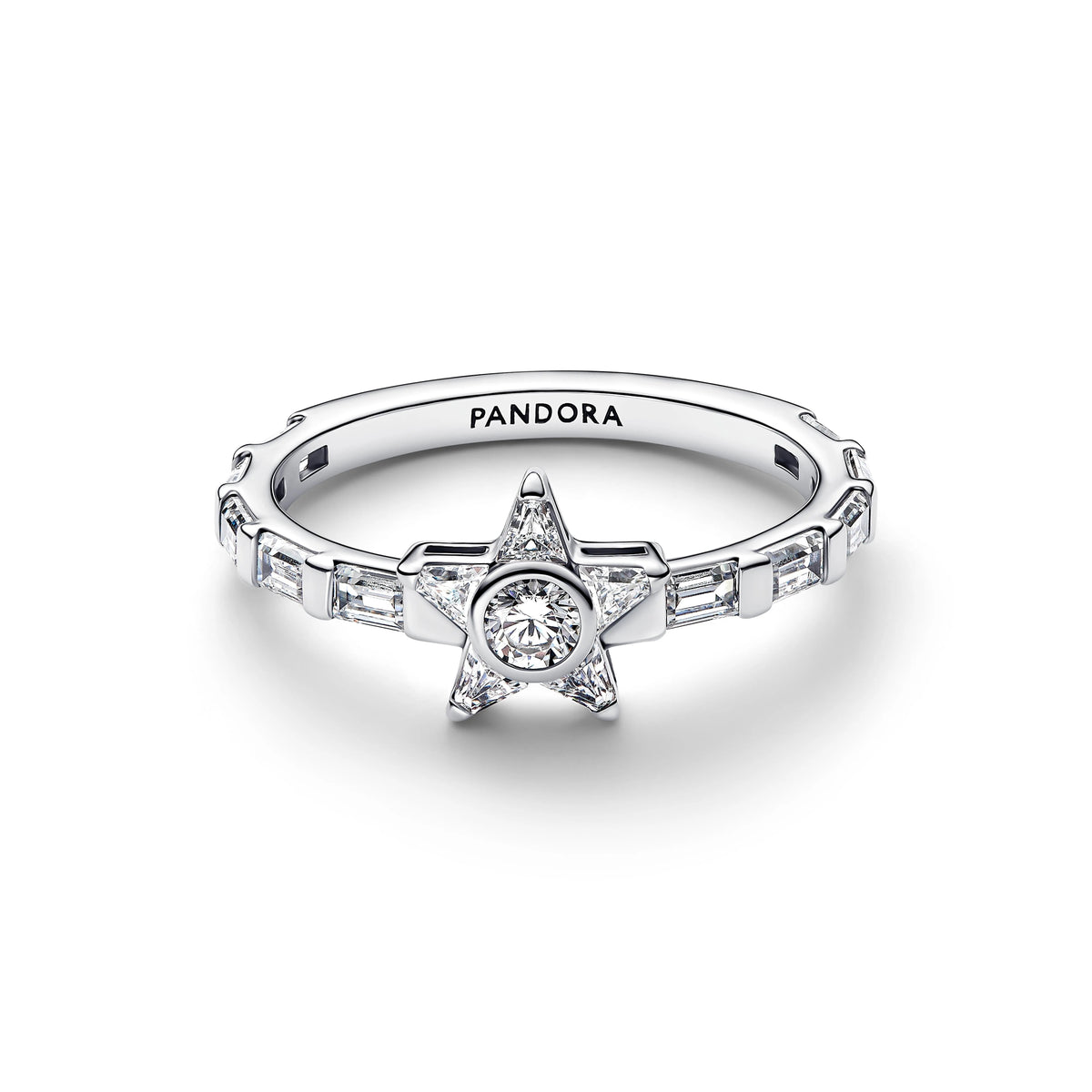 Stella argento sterling anello con zirconia cubica trasparente - 195072C01 - Simmi Gioiellerie -Anelli