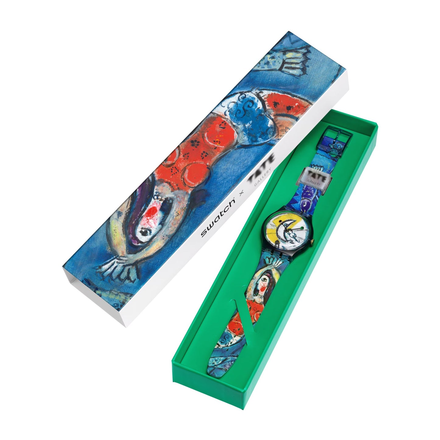 SWATCH X TATE GALLERY CHAGALL'S BLUE CIRCUS - SUOZ365 - Simmi Gioiellerie -Orologi