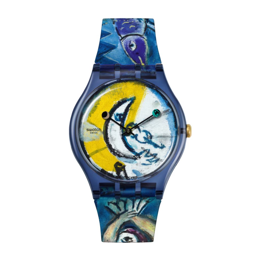 SWATCH X TATE GALLERY CHAGALL'S BLUE CIRCUS - SUOZ365 - Simmi Gioiellerie -Orologi