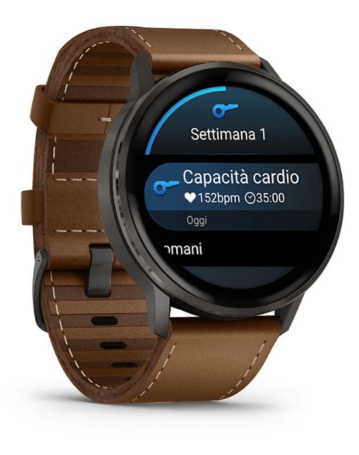 Venu® 4 - 45 mm Slate con cinturino in silicone Black e cinturino in pelle Brown - 010 - 03014 - 03 - Simmi Gioiellerie - Orologi
