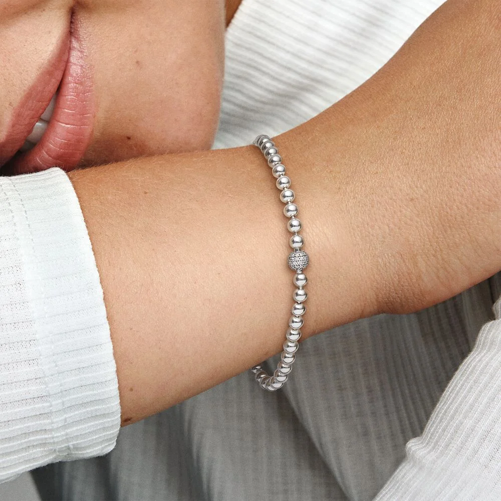 Bracciale Sfere Luminose e Pavè Purely Pandora - 598342CZ