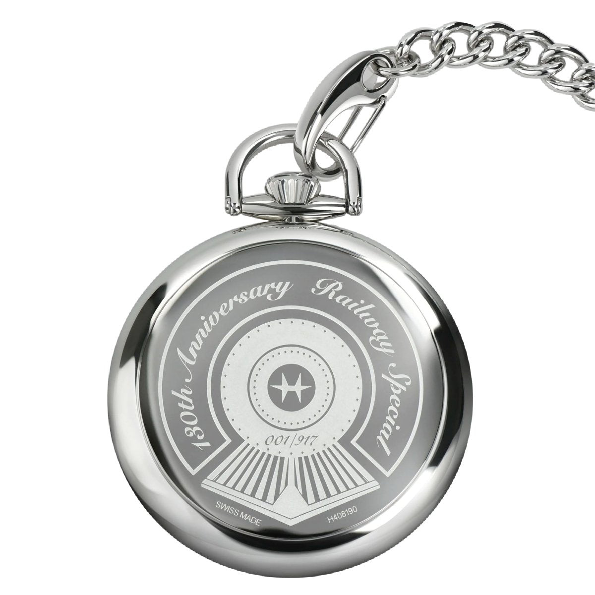 AMERICAN CLASSIC RAILROAD POCKET WATCH | LIMITED EDITION Meccanico | 50mm | H40819110 - Simmi Gioiellerie -Orologi