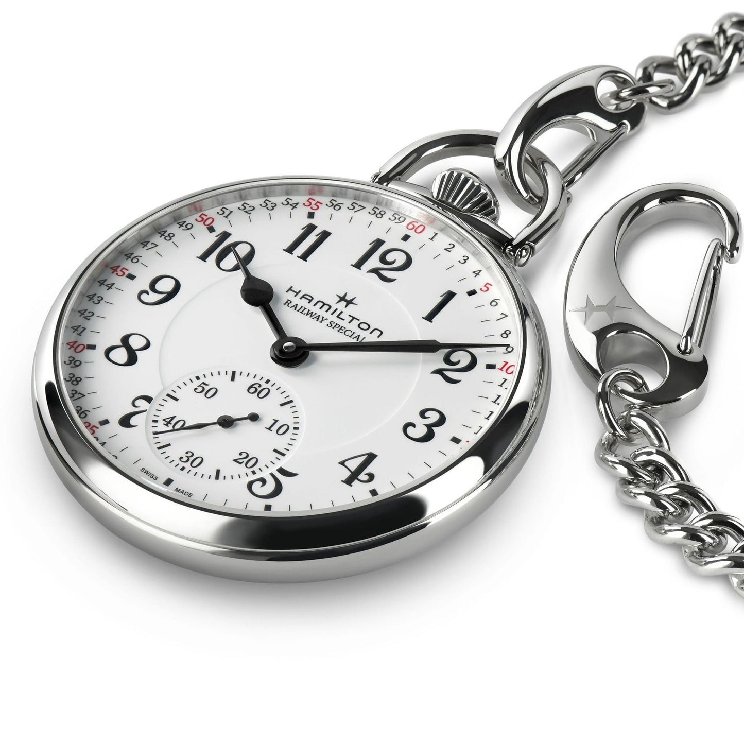 AMERICAN CLASSIC RAILROAD POCKET WATCH | LIMITED EDITION Meccanico | 50mm | H40819110 - Simmi Gioiellerie -Orologi