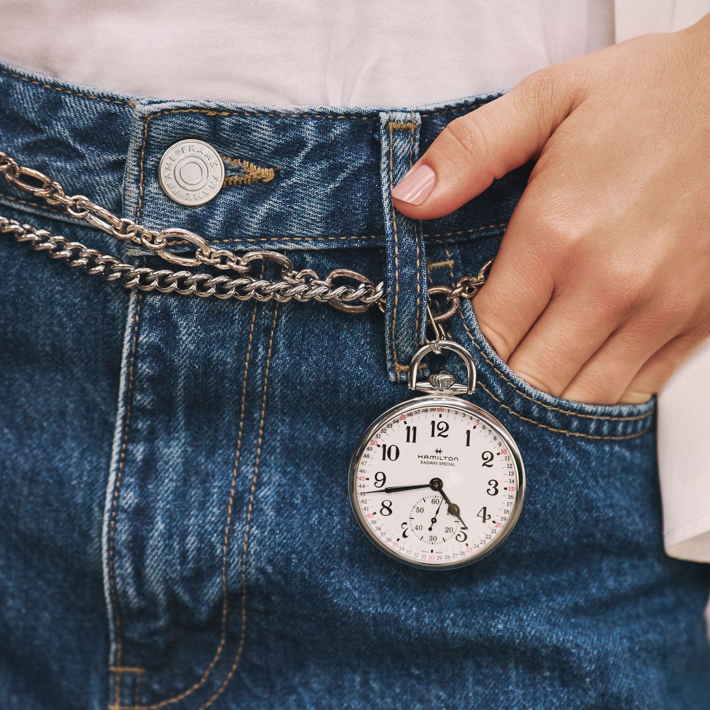 AMERICAN CLASSIC RAILROAD POCKET WATCH | LIMITED EDITION Meccanico | 50mm | H40819110 - Simmi Gioiellerie -Orologi