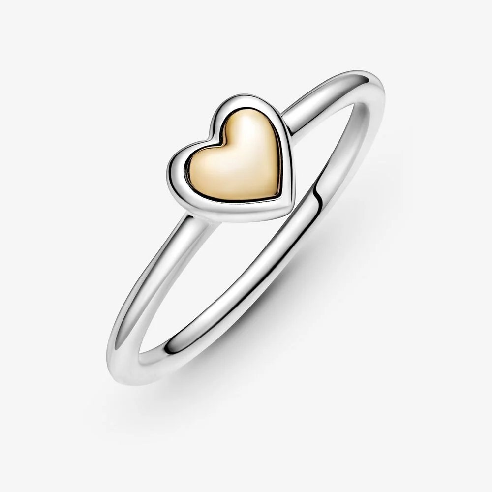 Anello con cuore dorato a cupola - 199396C00 - Simmi Gioiellerie -Anelli