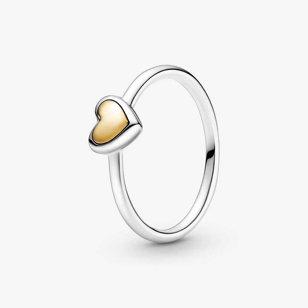 Anello con cuore dorato a cupola - 199396C00 - Simmi Gioiellerie -Anelli