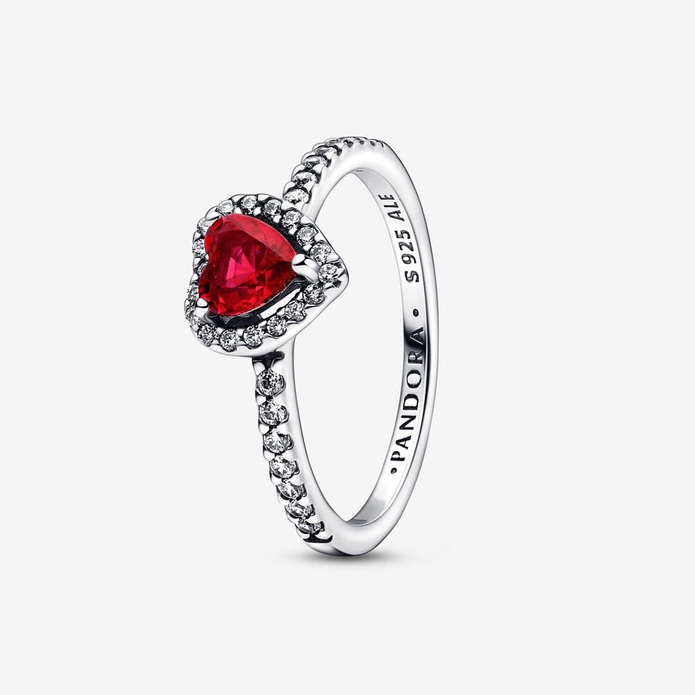 Anello Cuore Rosso e Pavè - 198421C029 - Simmi Gioiellerie -Anelli