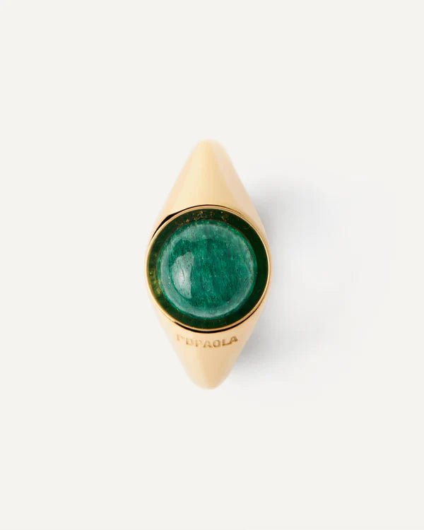 Anello da donna con AVVENTURINA VERDE di PDPaola - AN01-B19-08 - Simmi Gioiellerie -Anelli