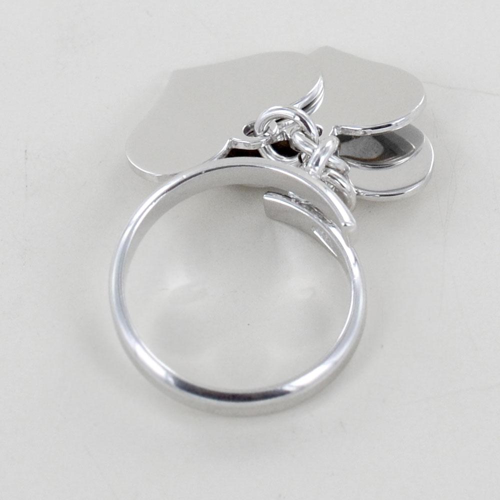 Anello da donna con triplo cuore pendente da incidere - Simmi925 - Simmi Gioiellerie -Anelli