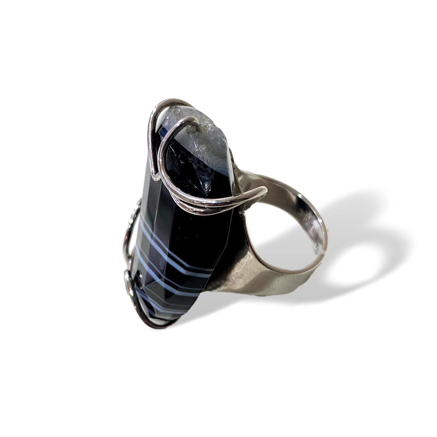 Anello in argento e agata - Simmi Gioiellerie -Anelli